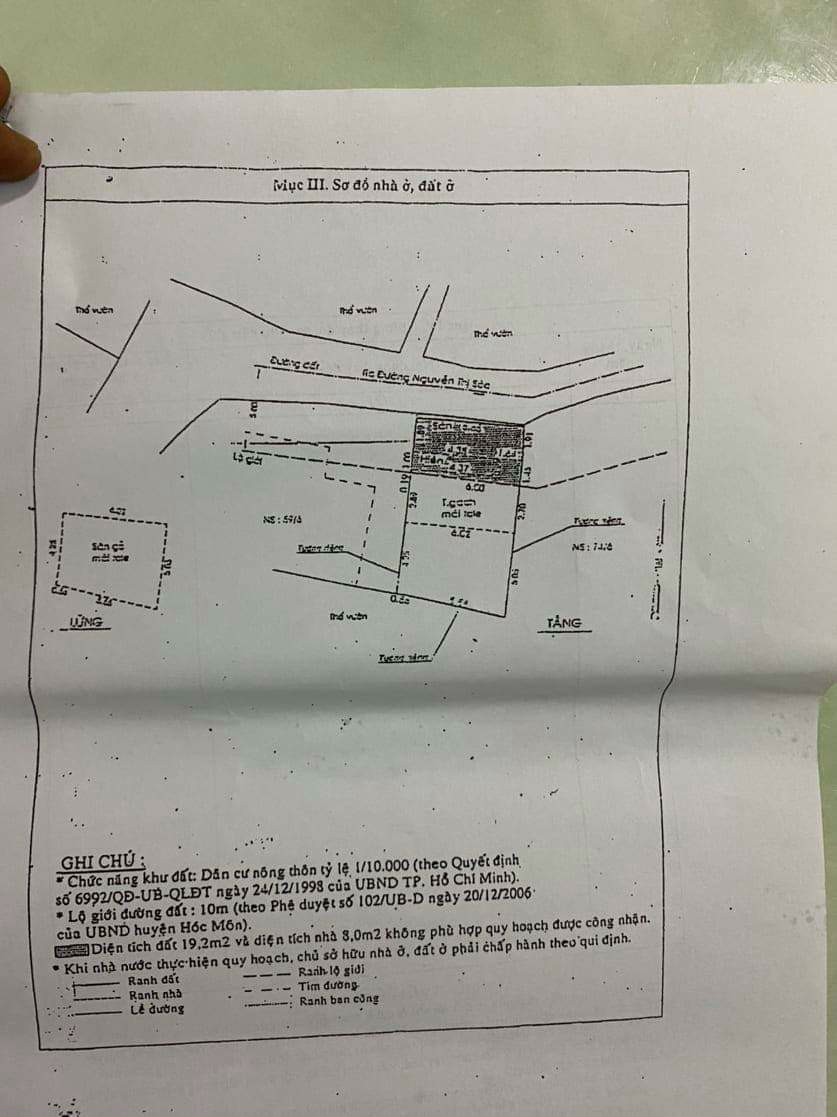  Bán nhà riêng 64m2 vị trí đẹp hẻm ô tô đường Nguyễn Thị Sóc xã Bà Điểm