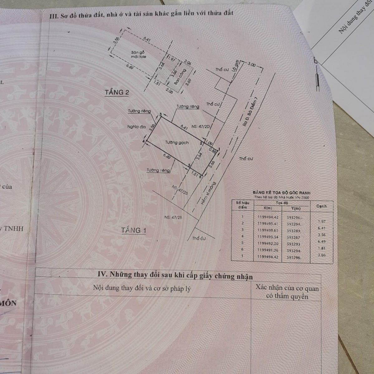 Bán nhà sổ hồng riêng chính chủ 3,56x10m gần chợ Cây Me xã Bà Điểm