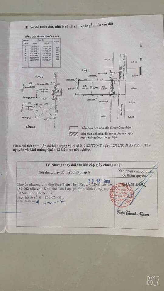  Bán nhà đẹp 1 trệt 2 lầu gần 100m2 phường Hiệp Thành quận 12