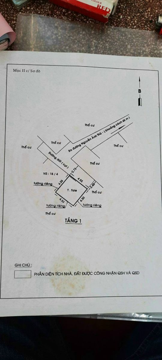 Bán nhà sổ hồng riêng 4x55x4,55m giá 2 tỉ 100 triệu phường Trung Mỹ Tây quận 12